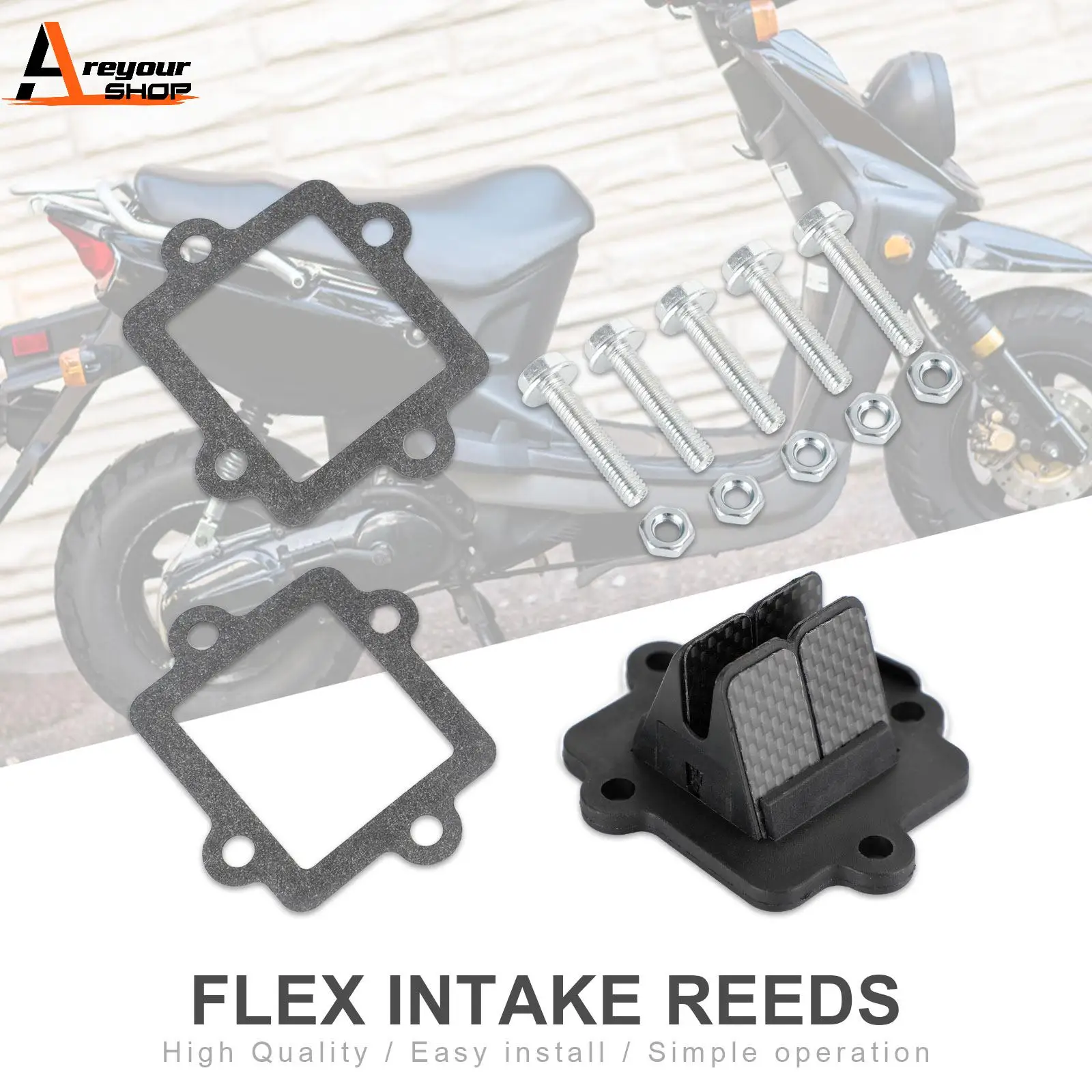 

Areyourshop V352 A/B jog50 Reed Valve System Fits For Yamaha YW50 Zuma50 2002-2011 motor parts