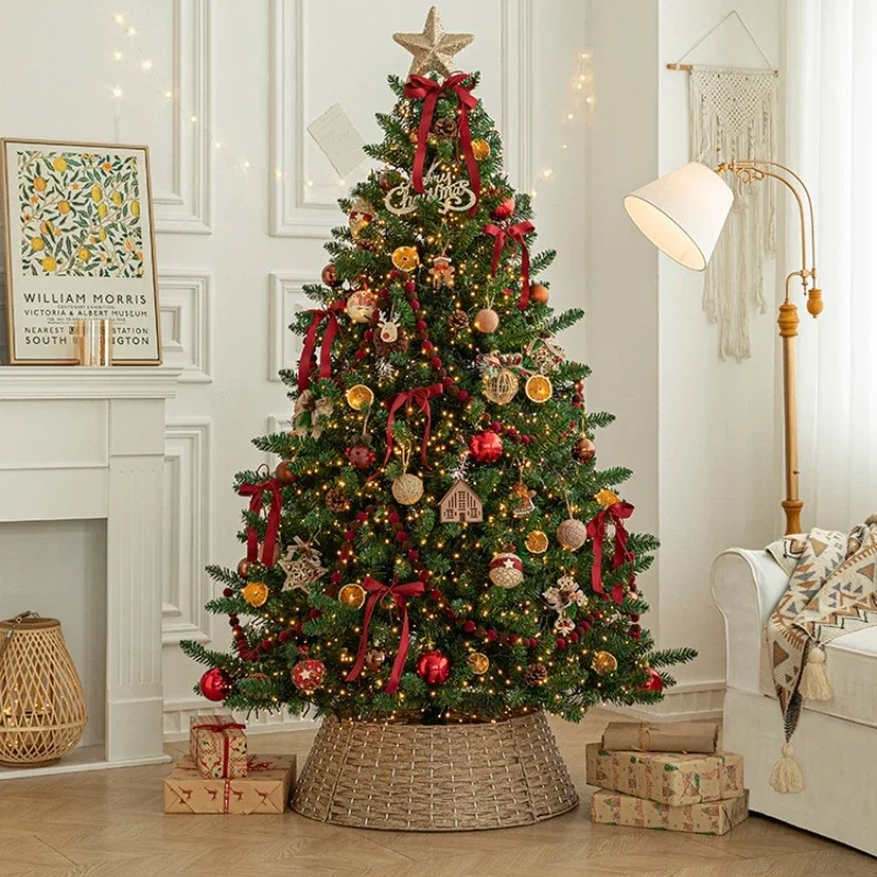 Christmas tree living room home decoration large encrypted luminous Christmas decorations high sense