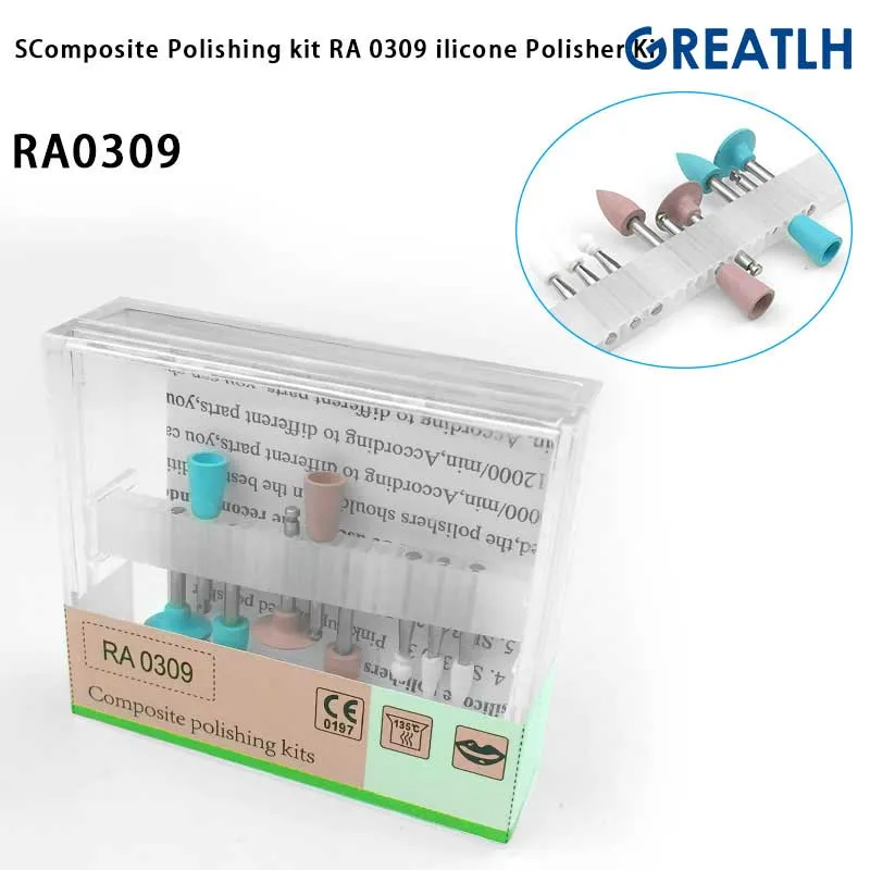 

Dental Light-Curing Resin Polishing Set Composite Polishing Kit Ceramic Silicon Rubber Dental Materials