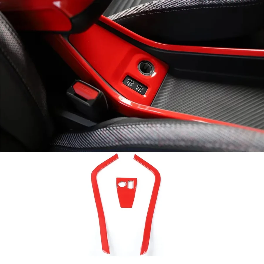 Car Gear Shift Panel Strips ABS Stickers For BMW MINI COOPER 2024 2025 Interior Accessories 3pcs/set