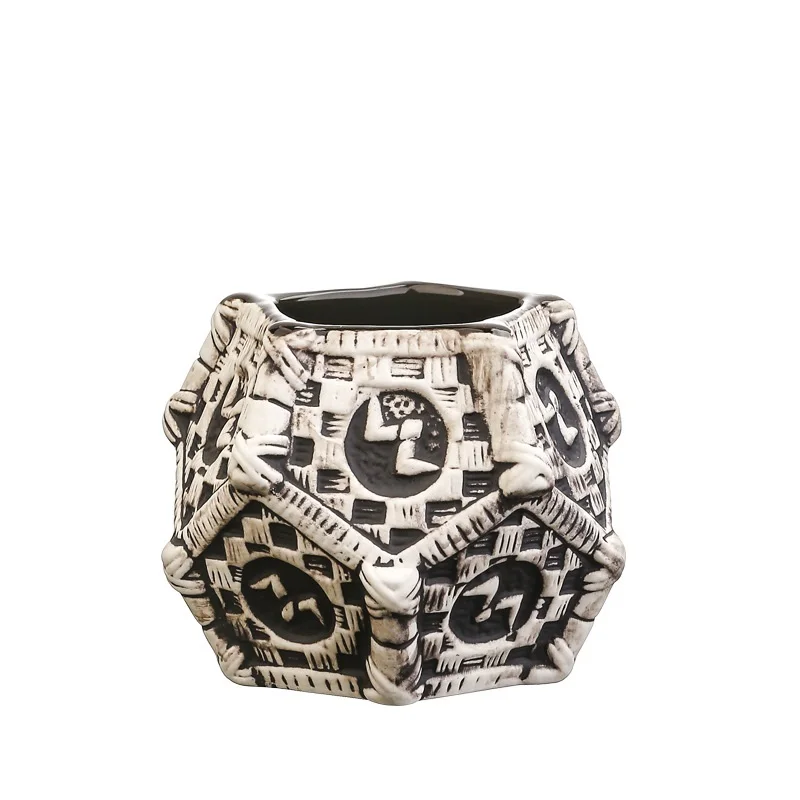 

450ml Hawaii Ceramic Tiki Mug Creative Cocktail Cup Easter Island Tiki Mugs Halloween Gift for Friends Bar Set