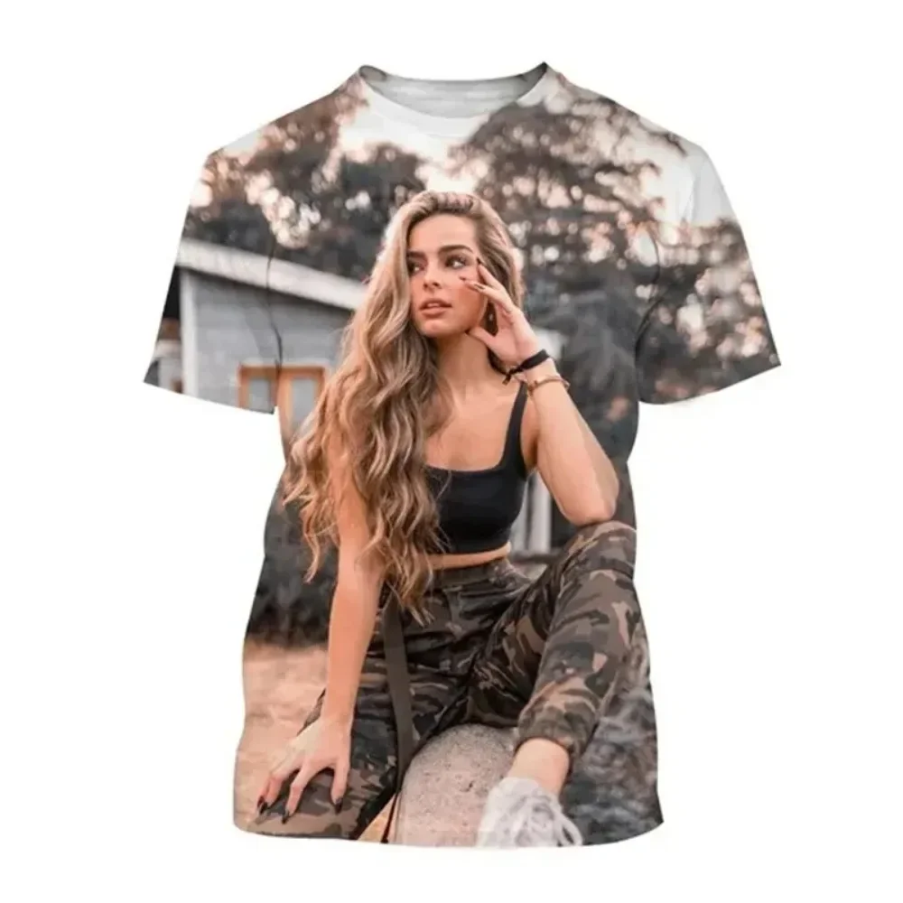 

New Fashion Addison Rae 3D Printing T-shirt Men's And Women's Summer Fashion Casual Sweatshirt Tops Quick-dry Comfy Clothes Tees