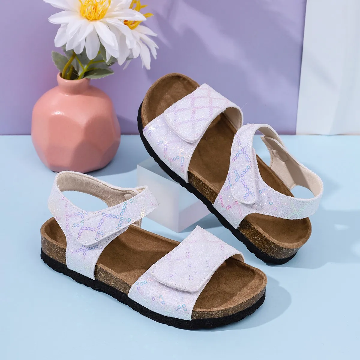 Summer Flat Children's Sandals 2025 Mixed Colors Beach Kids Sandals Light Casual Platform Shoes Outdoor Open Toe Sandalias