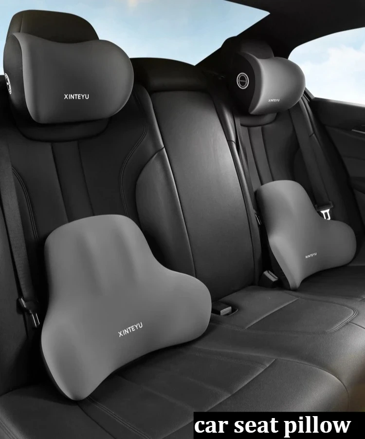 

Car Seat Pillow Memory Cottom Cute Car Accessories Interior Neck Pillow Waist Support Car Headkrest Pillow Comfort Accessories