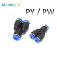 1Pcs Blue PY PW Pneumatic Fitting Pipe Connector Tube Air Quick Fittings Water Push In Hose Couping 4mm 6mm 8mm 10mm 12mm 14mm