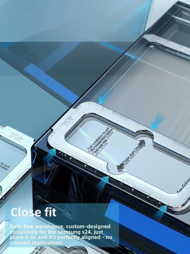 

Suitable for Samsung s24 tempered film and Samsung s24 Ultra mobile phone tempered film dust-free compartment