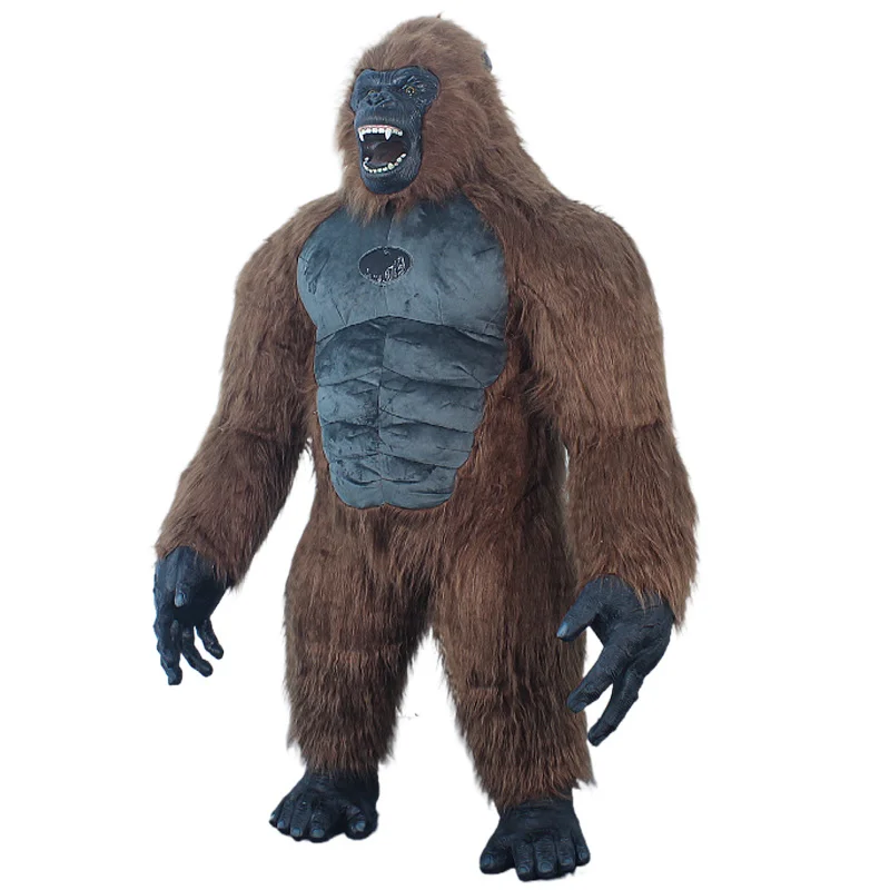 Saygo Upgrade Inflatable King Kong Costume Mascot for Adult Halloween Furry animal Carnival Walking Dress Suit Fursuit Gorilla