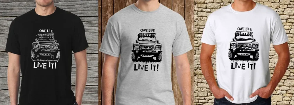 Short Sleeve Man Clothing Tops Tshirt Homme One Life Live It Off Road 4 X 4 Car Gift Christmas Men'S Tee Shirt Unisex