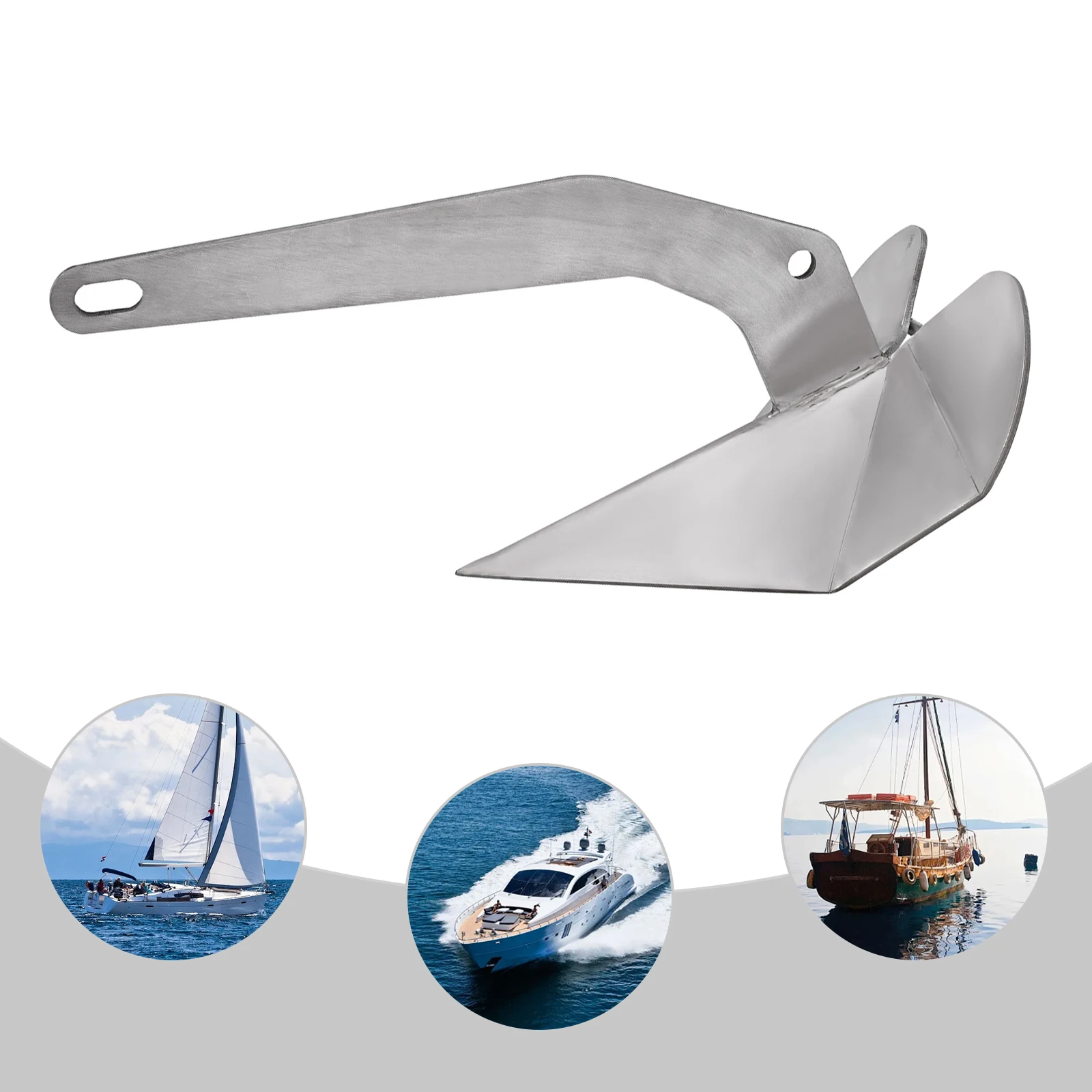 

Small One-Piece Design Yacht Boat Anchor Triangular Shape Marine Stainless Steel 316 Wing Style Anchor for Boats Boat Anchor