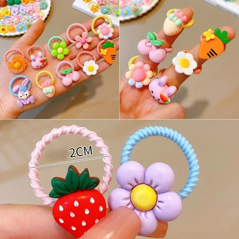 30/50pcs Children\'s Rubber Band Does Not Hurt The Hair Elastic Good Girl Baby Head Rope Hair Tie Hair Chirp Scrunchies Headdress