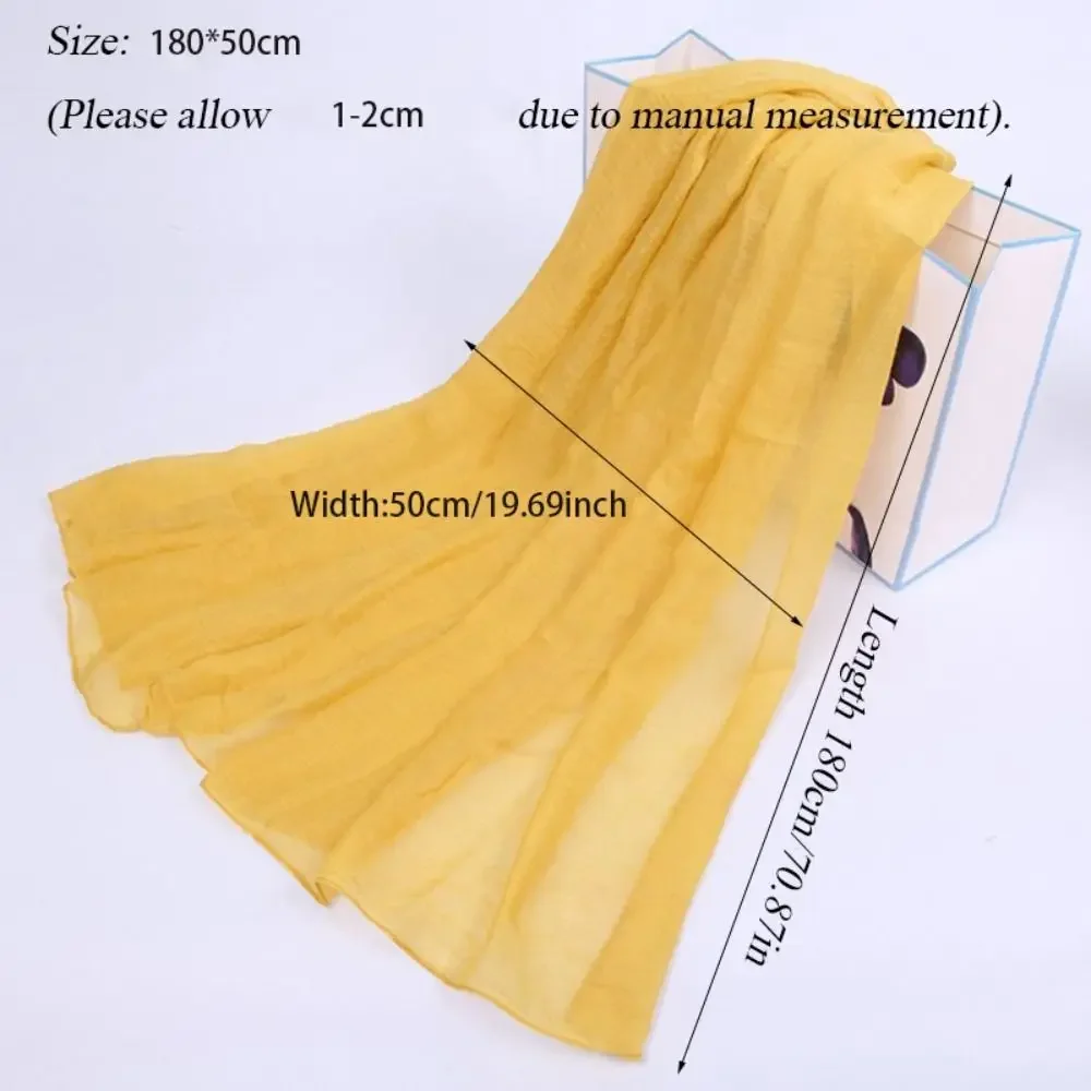 Summer Sun Protection Neck Bandana Wrap Hijab Pashmina Shawls Scarf