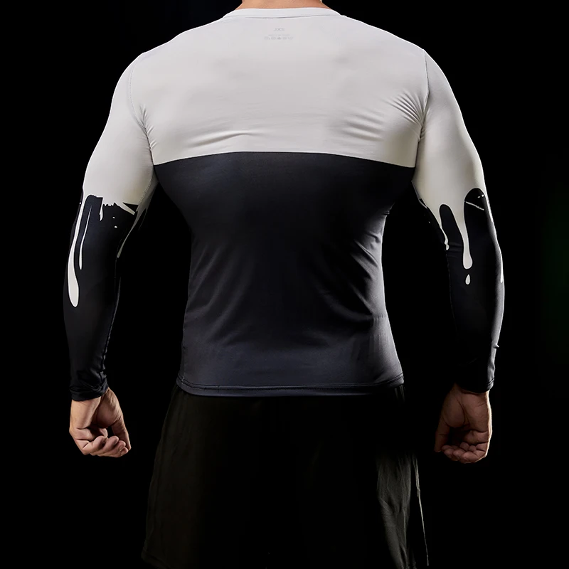 Premium Men's Compression Polyester Tee Long Sleeve Activewear For Gym Training & Sports Lightweight