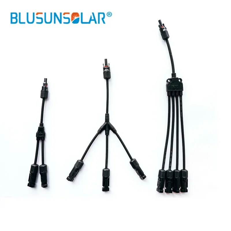 PV Connector Y Type Parallel Connection Solar Panel System Waterprrof Connector Branch One Pair Solar Cell Connect Plug T Type