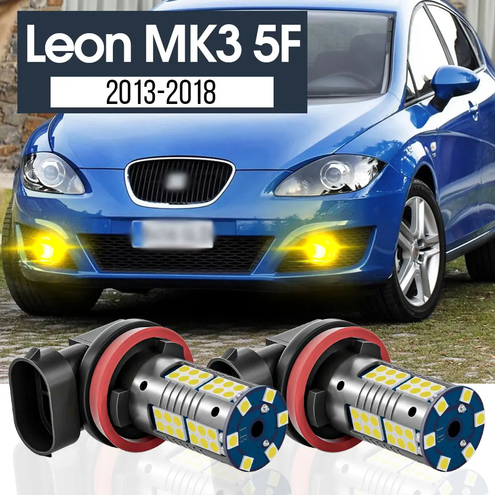 

2pcs LED Fog Light Lamp Blub Canbus Accessories For Seat Leon 3 MK3 5F 2013-2018 2014 2015 2016 2017