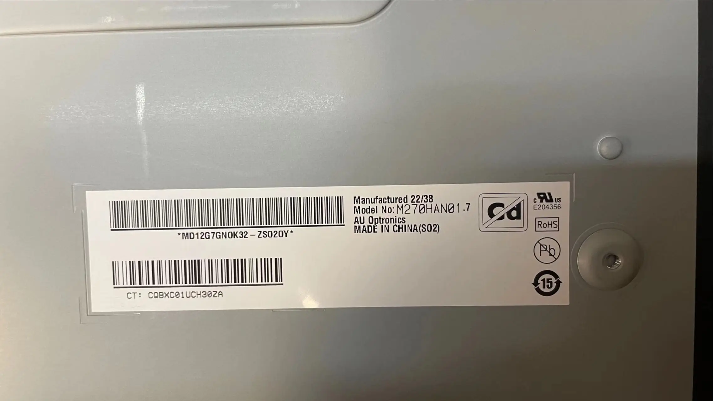 27 Inch LCD screen M270HAN01.7 For HP display