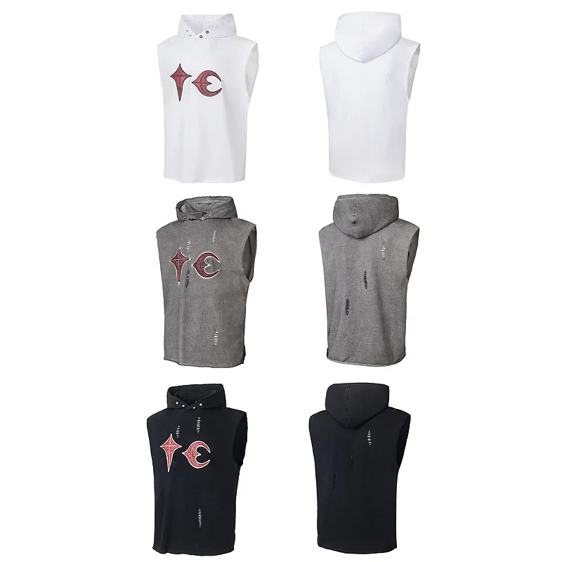 سترة بدون أكمام من ثاغ كلوب بتصميم عصري مغسول ومطرز، مصنوعة من القطن، أزياء شبابية عصرية للمراهقين والشباب #1