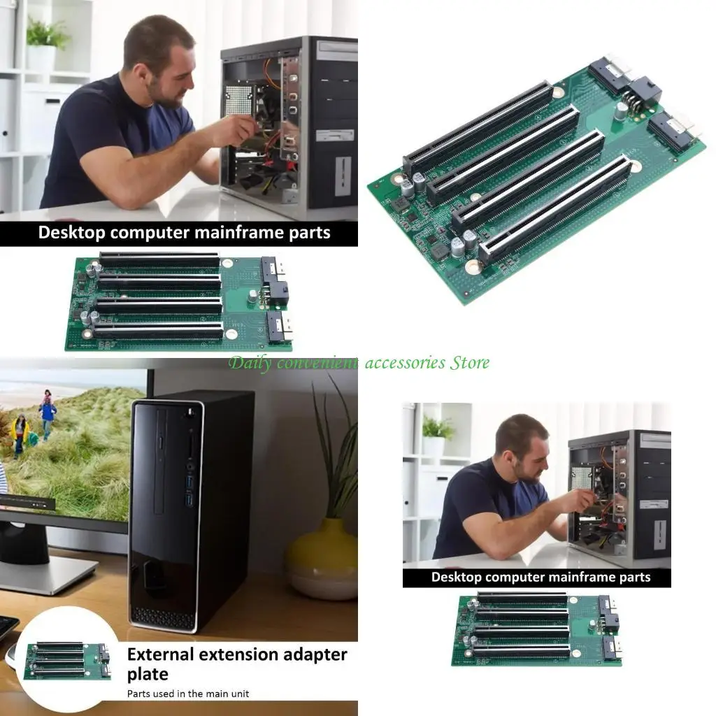 

Карта адаптера 97QB PCIe SFF-8654 8i to PCle x16 Gen4.0, 4-портовая плата расширения