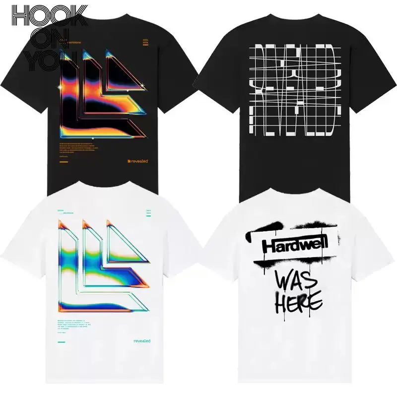 

Hardwell Hardwell Top 100 DJ Surrounding VAC EDC Electronic Music Bouncing Clothes Short Sleeve T-Shirts Men and Women