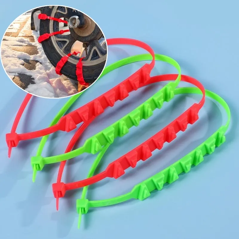 10/20pcs Anti-Skid Snow Chains For Motorcycles Bicycles Winter Tire Wheels Non-slip Cable Ties Motorbike tire Chain Accessory