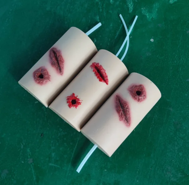 Silicone model artificial scar silicone model skin suture model silicone wound hemostasis model knife wound gun wound view 5