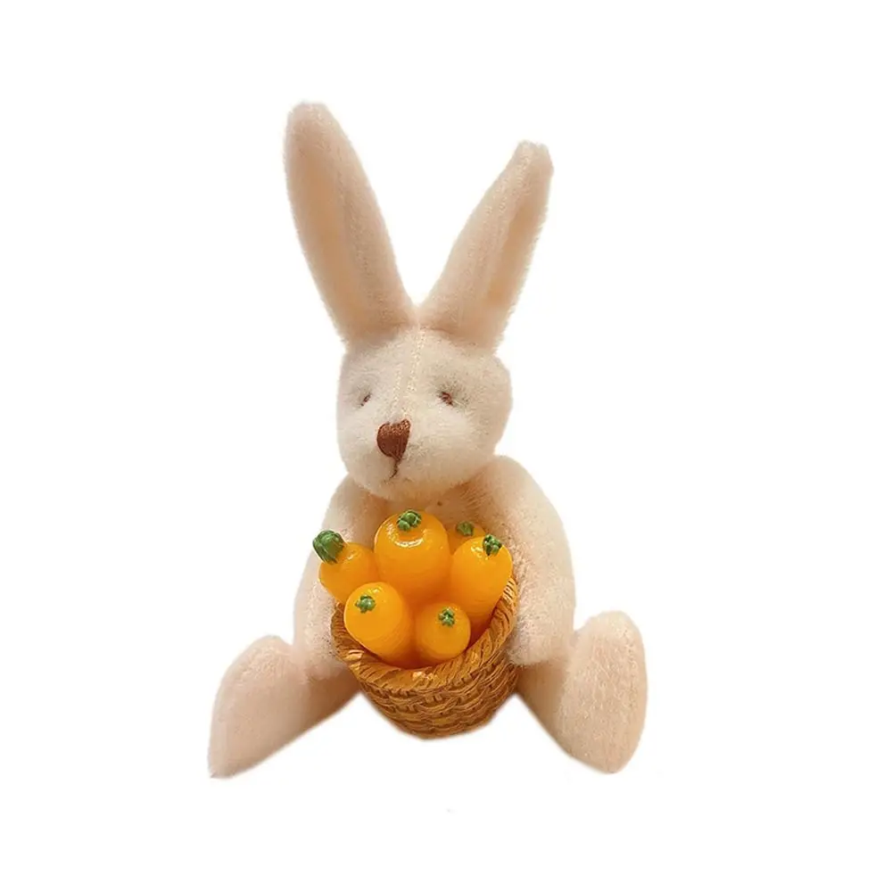 Cartoon Design Stuffed Toy Pendant Doll Plush Key Buckle Korean Style  Key Holder Labor Rabbit Keychain Women Key Chain