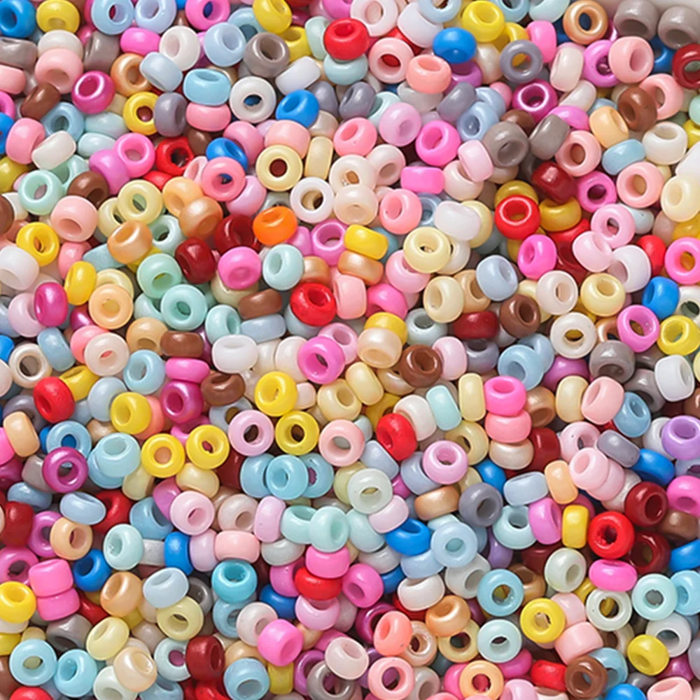 800pcs Glass Seed Beads 2.5mm Mixed Color Small Round Spacer Loose Bead for DIY Earrings Bracelet Jewelry Making Accessories