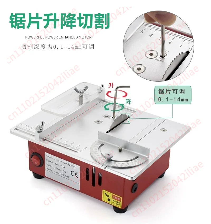 Miniature multifunctional table saw PCB small desktop cutter DIY model woodworker household mini chainsaw