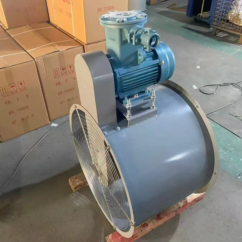 Belt-driven Ex-proof Axial Flow Fan High Temperature Resistant Multi-size Customizable Cylindrical Duct Fire protection