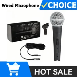 Good Handheld 58 Metal Cardioid Dynamic Microphone For Stage Singing Professional Wired Microphone Karaoke BBOX Recording Vocal
