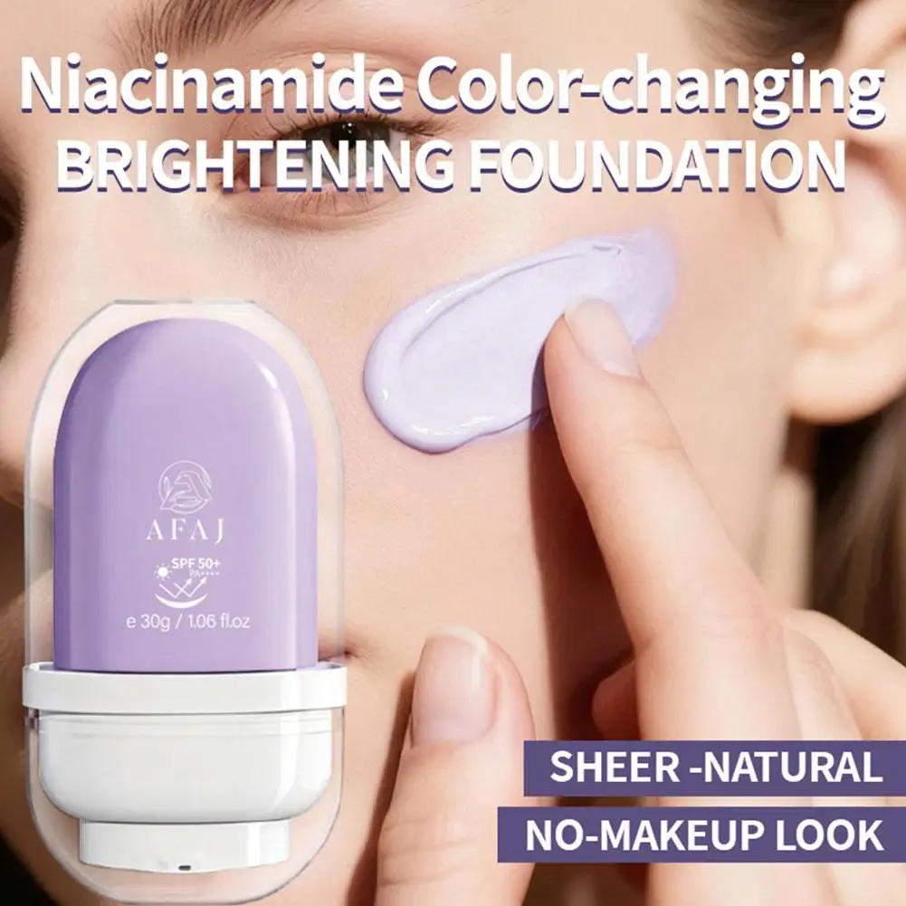 30g Purple Concealer Cream Oil Control Isolation Cream 24H Long Lasting Makeup Non-caking Refreshing Foundation Skin Primer
