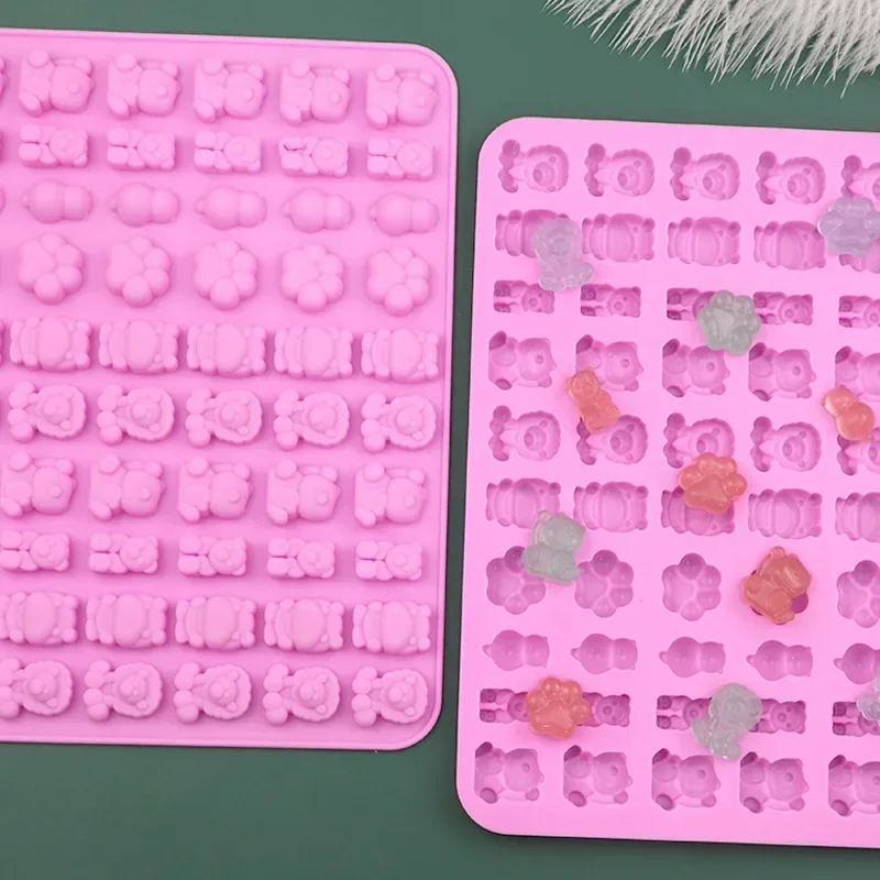 Sugar Castle stock 60 Mini animal fudge mold chocolate candy silicone mold manual glue dropping mold