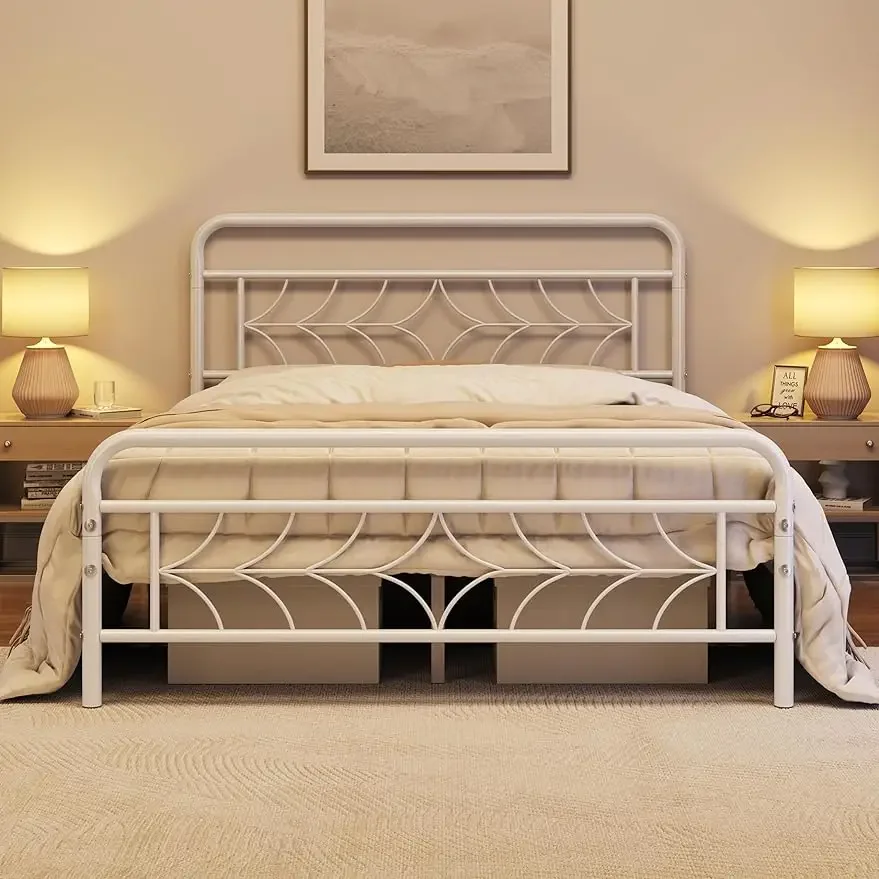 Twin/Twin XL/Full/Queen Modern Bed Frame Metal Platform Bed w/ Sparkling Star-Inspired Design Headboard,13In Underbed Storage