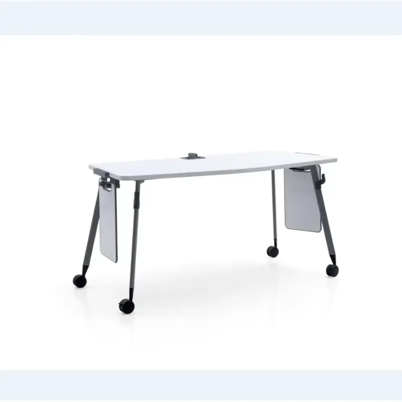 Portable Mobile Office Desk with Hook for Training School Use Adjustable Sitting Workstation Compact Study Table for Home