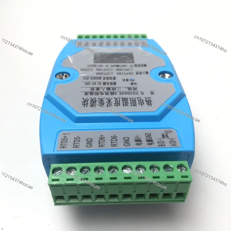 6 way OLED PT100 PT1000 temperature acquisition module temperature transmitter MODBUS RTU