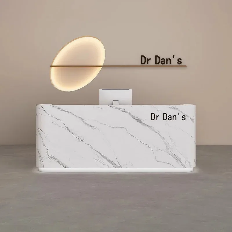 /Accent Salon Reception Desks Modern Cashier Luxury Designer High Safe Reception Desk Counter Mostrador De Tienda Salon Furnitur