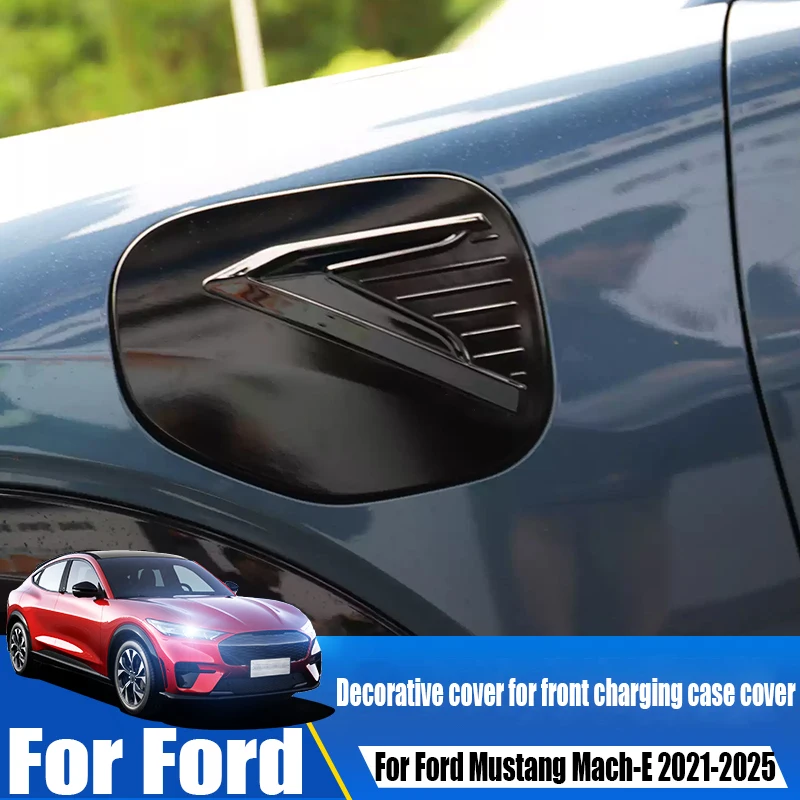 

Front charging case cover decorative cover car exterior decoration accessories For Ford Mustang Mach-E 2021 2022 2023 2024 2025