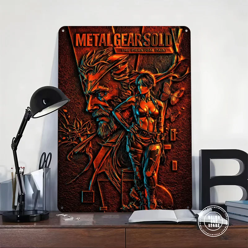 Metal Gear Solid V The Phantom Pain Metal Poster Perfect Gift for Fans Lovers Customized Wall Art Metal Sign for Bar Accessories