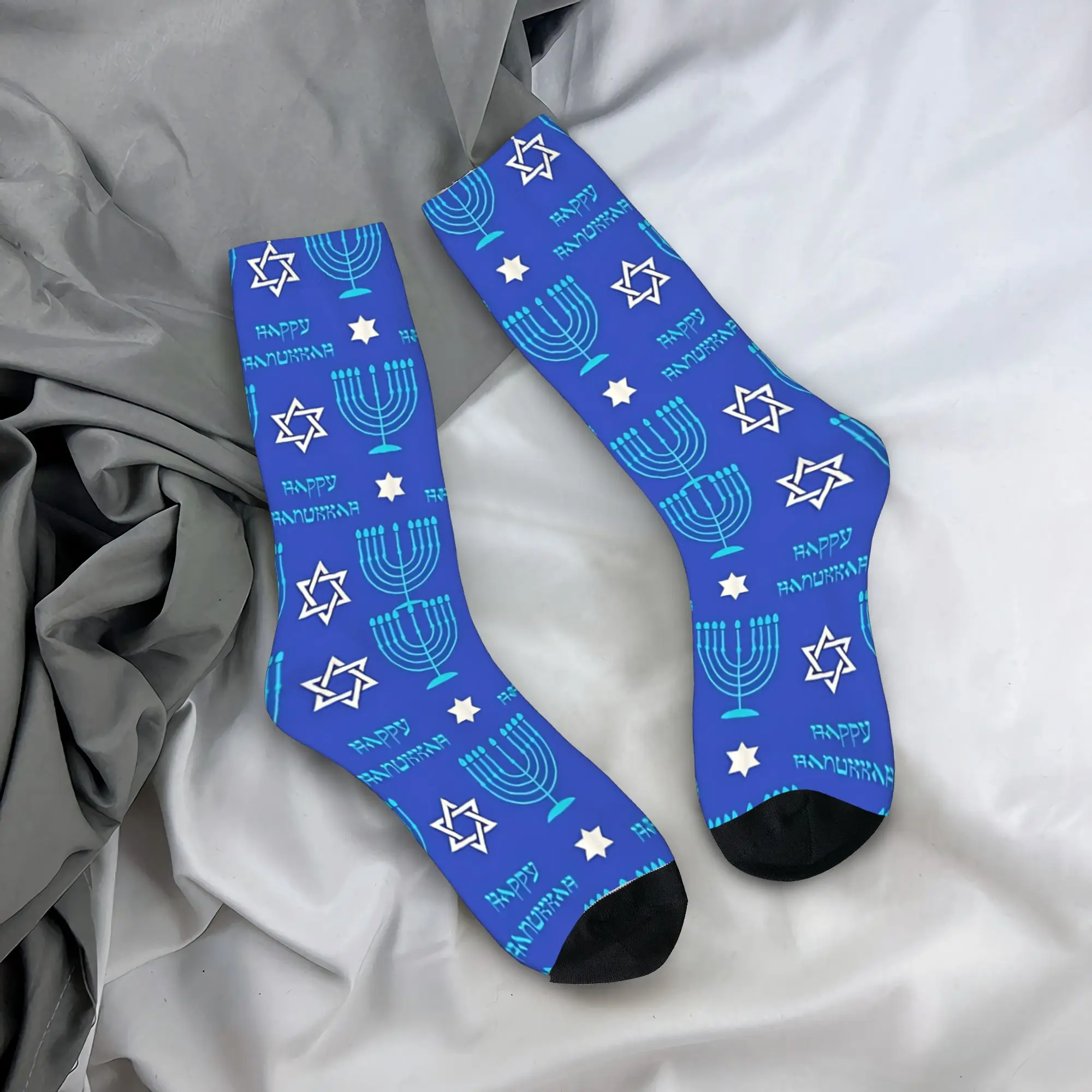 

Hanukkah Socks Fashion Stockings Winter Anti Skid Men Socks Comfortable Design Cycling Socks