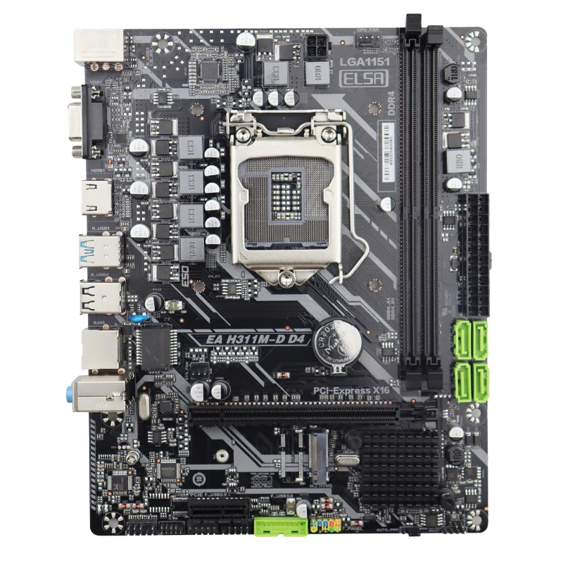 Imagem -02 - Placa-mãe Zillion H311 Atx Lga 1151 Support Intel Core Gen Cpu i3 i5 i7 Dual Channel Ddr4 Sata3.0 Hdmi H310m 1151 Novo