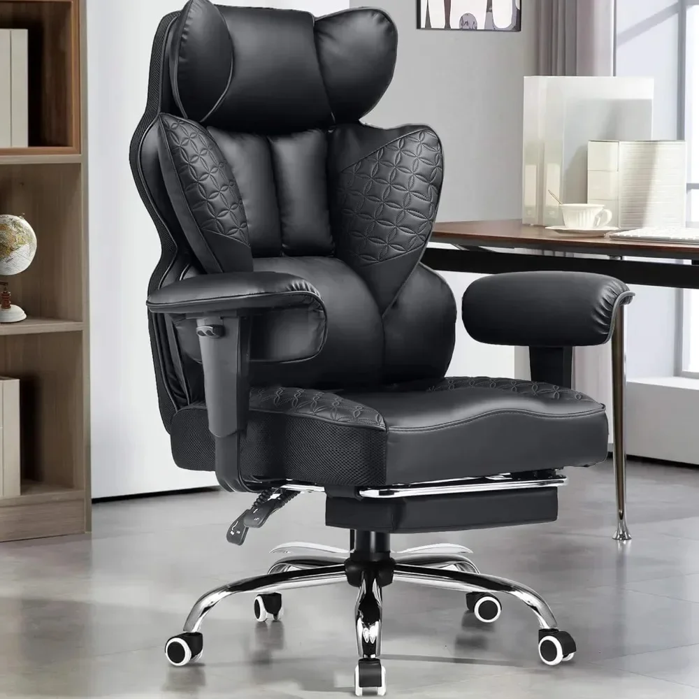 

Office Chairs, Ergonomic Pocket Spring Lumbar Support, High Back 3D Saddle Shaped Cushion for Back Pain Relief, Office Chairs