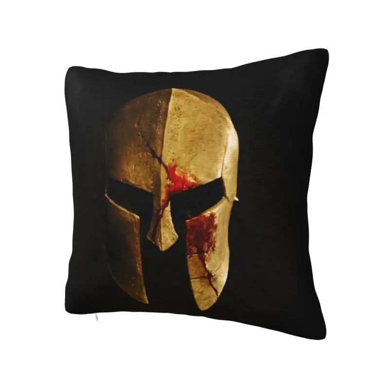 Spartan Helmet Sparta Skull Cushion Cover 40x40cm Velvet Modern Pillows Living Room Decoration