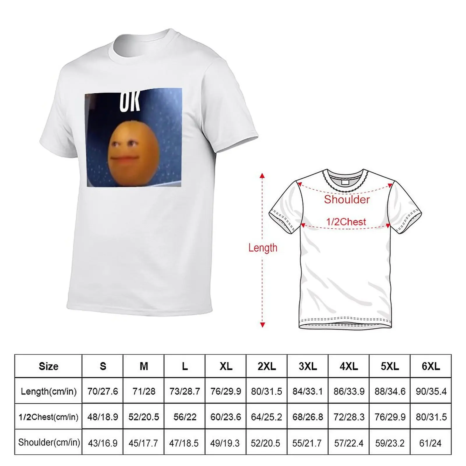 Annoying Orange Ok T-Shirt man t shirt designer man t shirt luxury T-Shirt