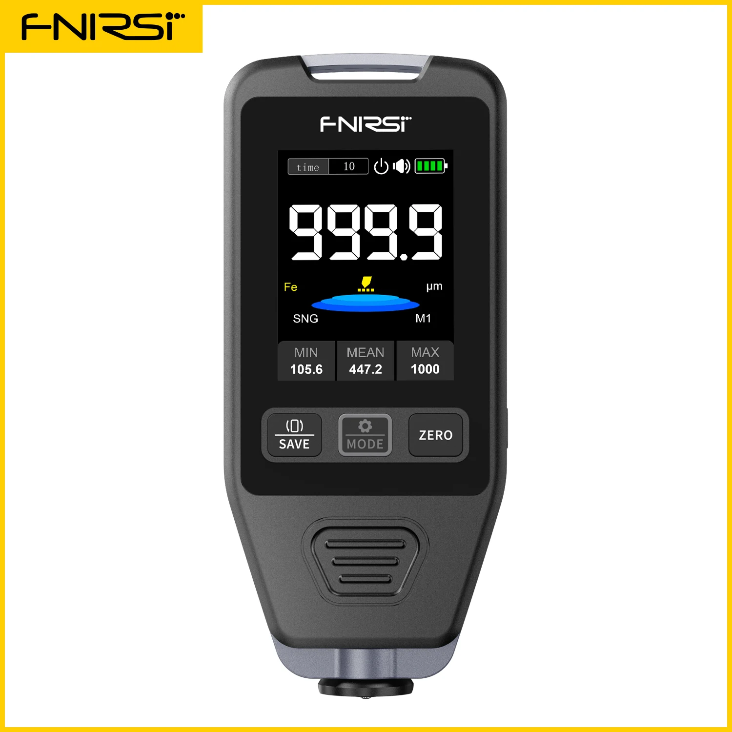 

FNIRSI CTG-20 Coating Thickness Gauge 0-1400um Fe nFe Fe+Zn Electroplate Metal & Putty Powder