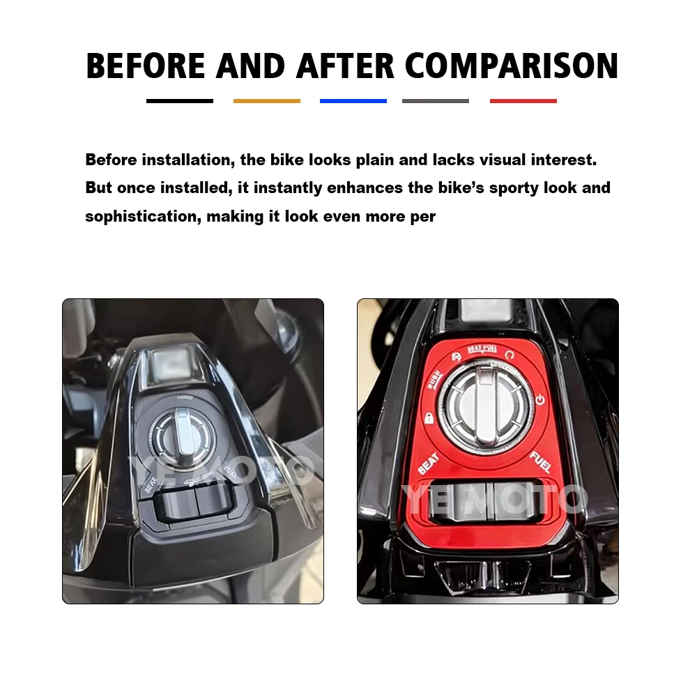 Motorcycle Key Hole Decoration Cover‌ For ADV 350 Decoration Lid of Ignition Switch For HONDA ADV350 FORZA350 2022-2025 2024