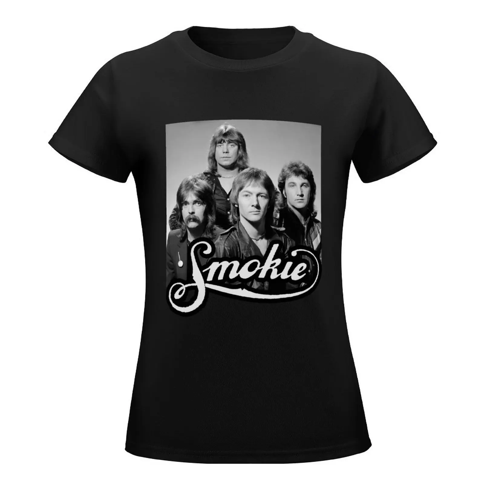 Smokie Band T-Shirt korean fashion summer top Female clothing graphic t-shirts for Women