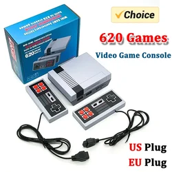 Mini TV Handheld Family Recreation Video Game Console AV Output Retro Built-in 620 Classic Games Dual Gamepad Gaming Player