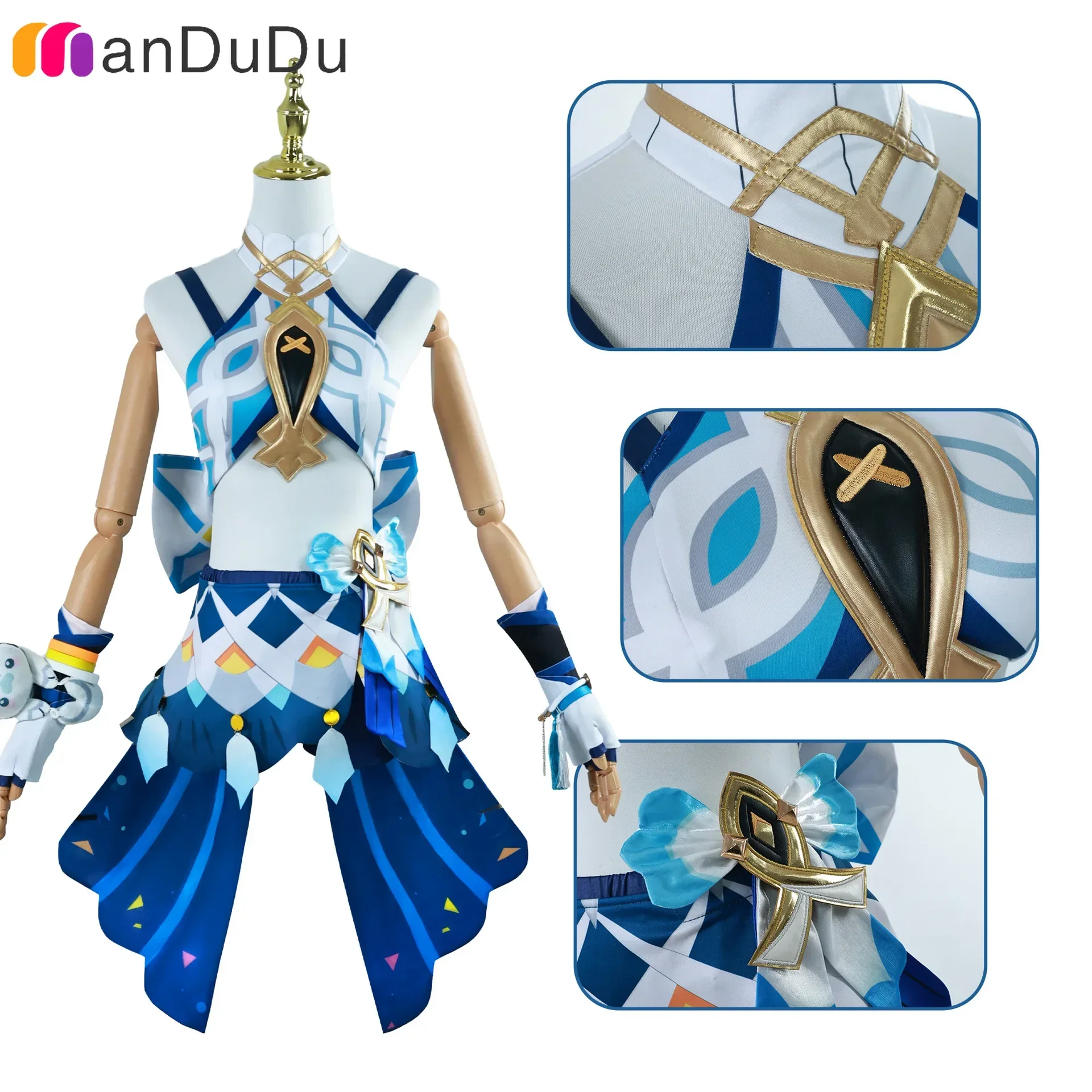 GenshinImpact Mualani Costume Cosplay Gioco di ruolo Comic Con Dress Ognissanti Parrucche per feste Animazione Prop