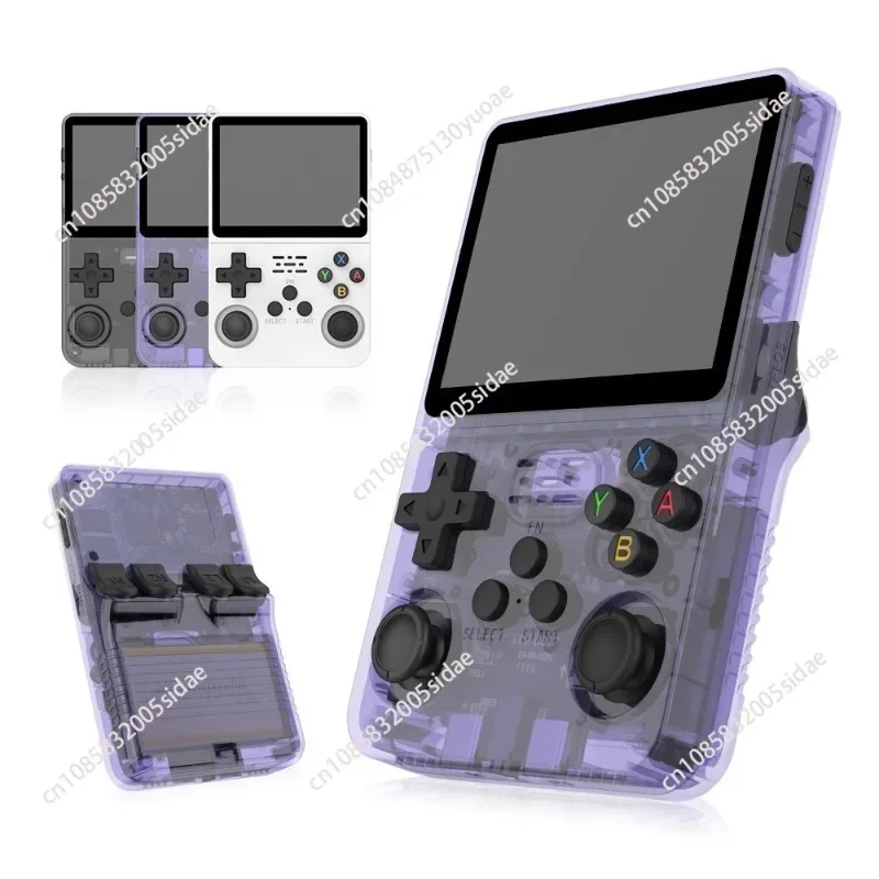 R36S Handheld Game Console R35s Plus Video Game Console Linux System 3.5 Inch IPS Screen Portable Pocket Video Player 64GB Games