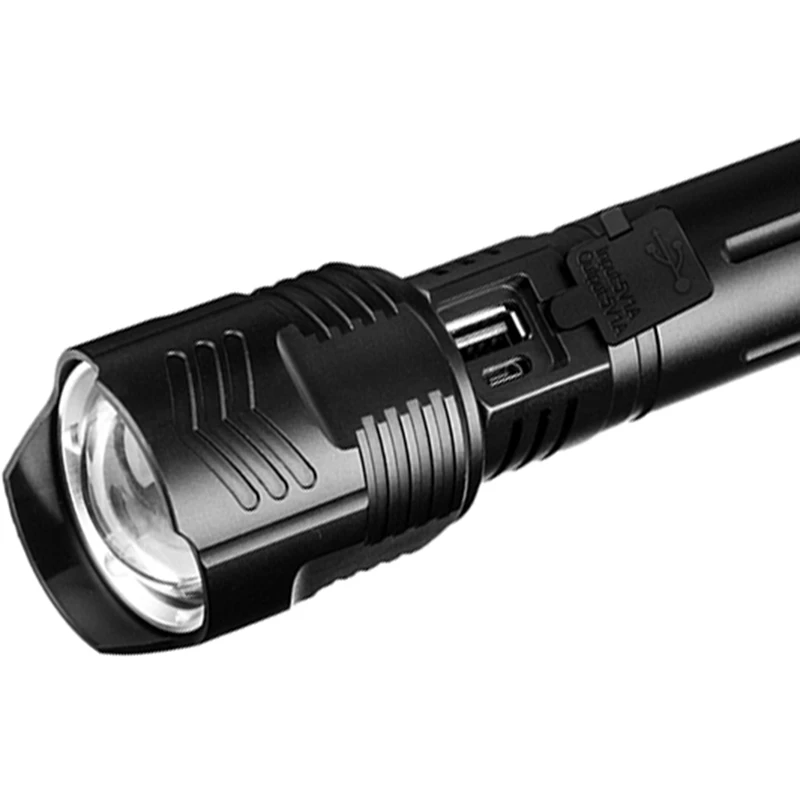 

New XHP160 Powerful LED Flashlight USB Recharge Zoom Torch IPX6 Waterproof Flash Lamp Light By 26650/18650