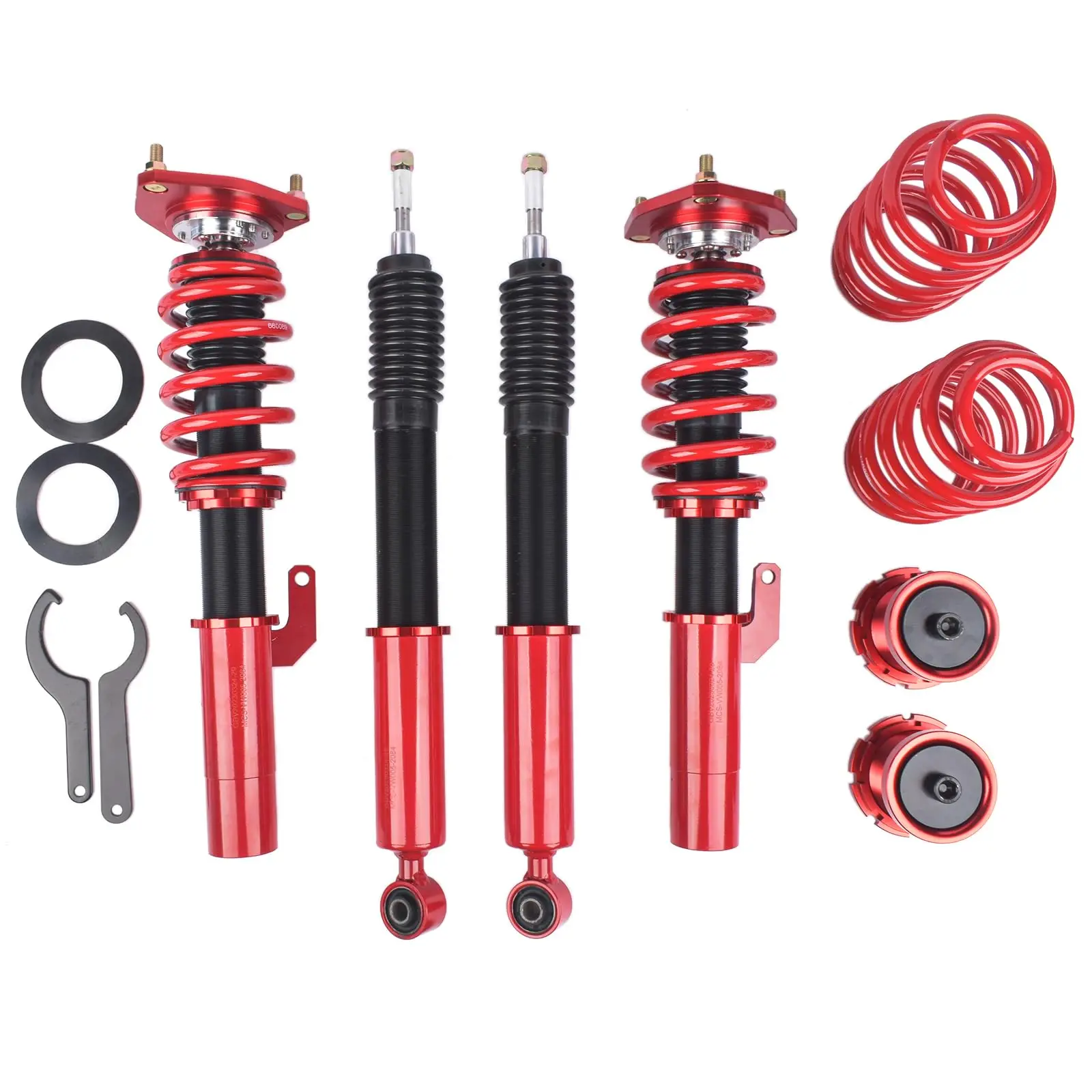

GO Racing Coilovers Compatible For Volkswagen Golf MK5 MK6 2003-2012 for Jetta MK5 MK6 2005-2019 Height Adjustable Lowering Kit